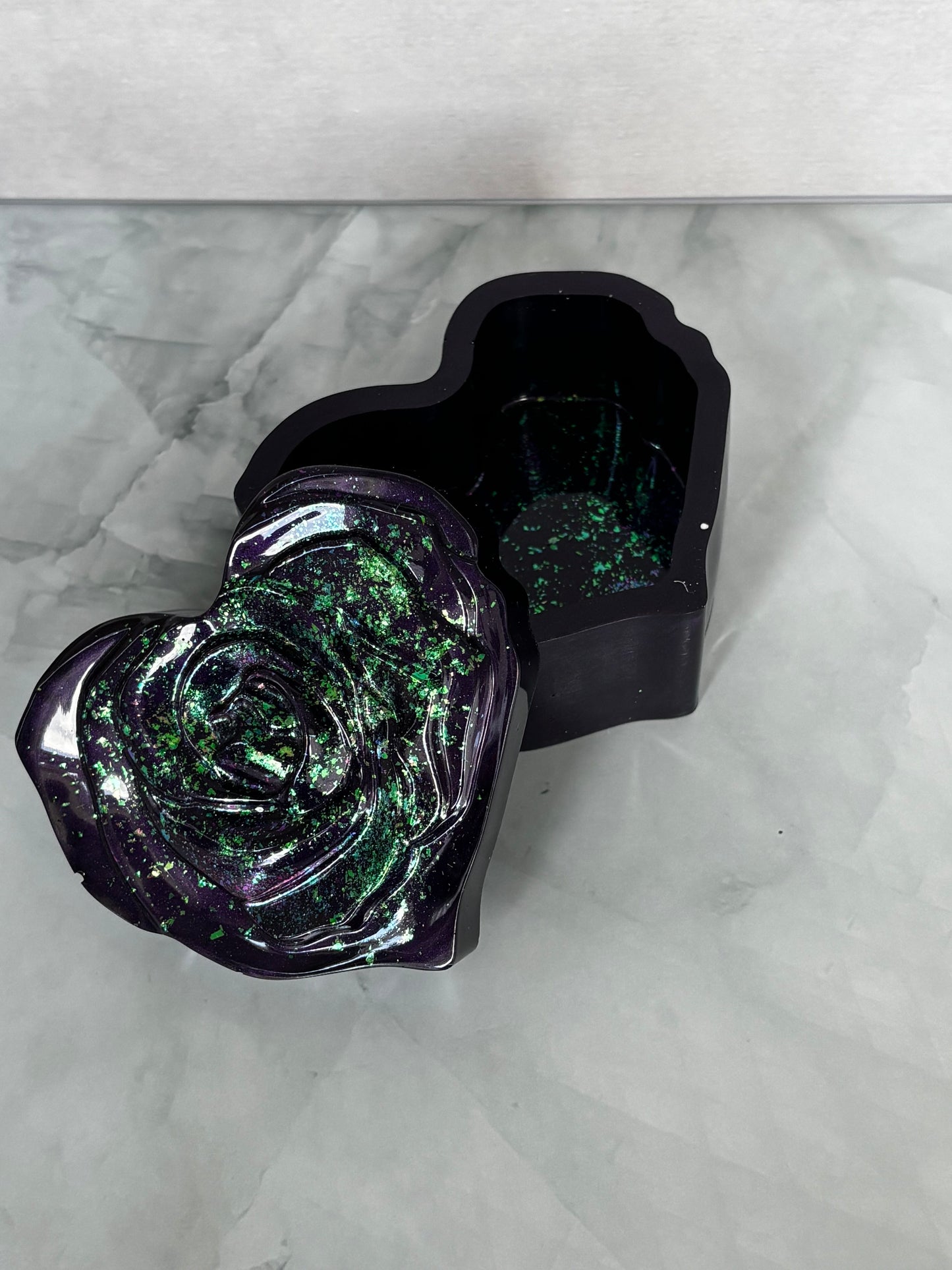 Midnight Galaxy Rose Keepsake Jar