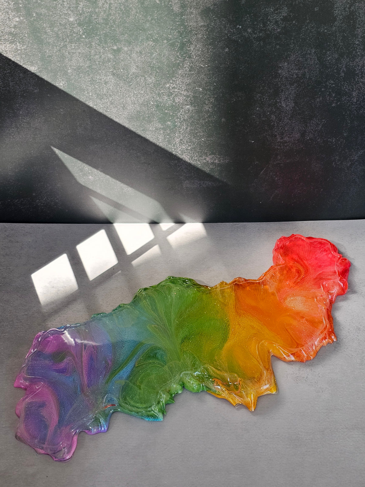 Rainbow Flow Sculptural Tray