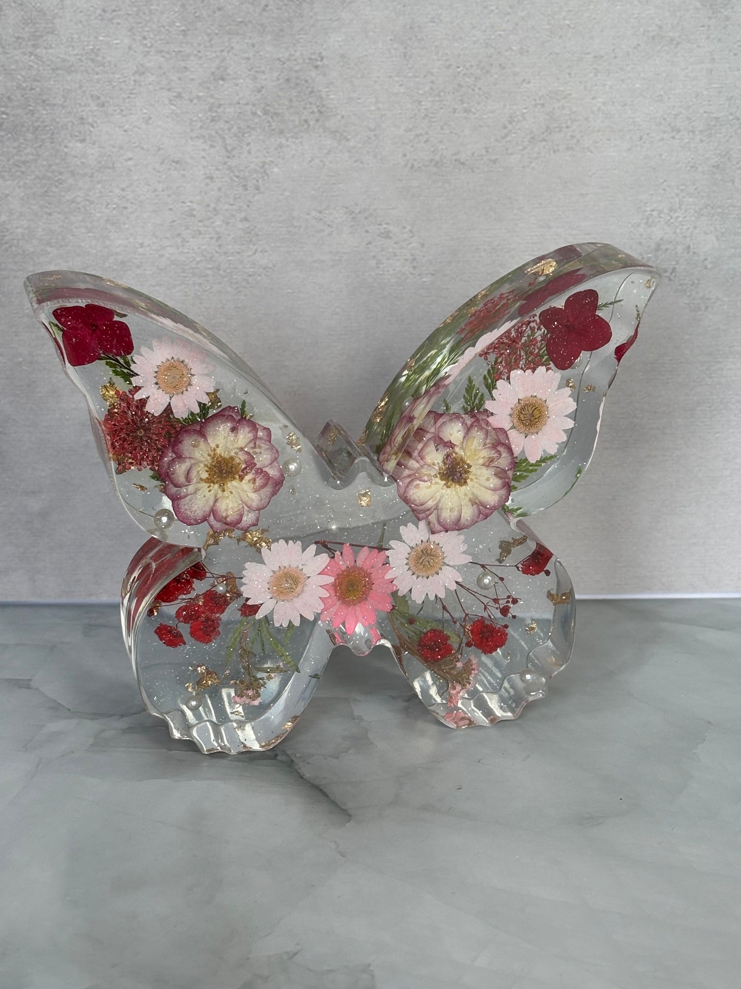 Enchanted Garden Butterfly Sculpture handcrafted botanical home décor by Stillflow Creations