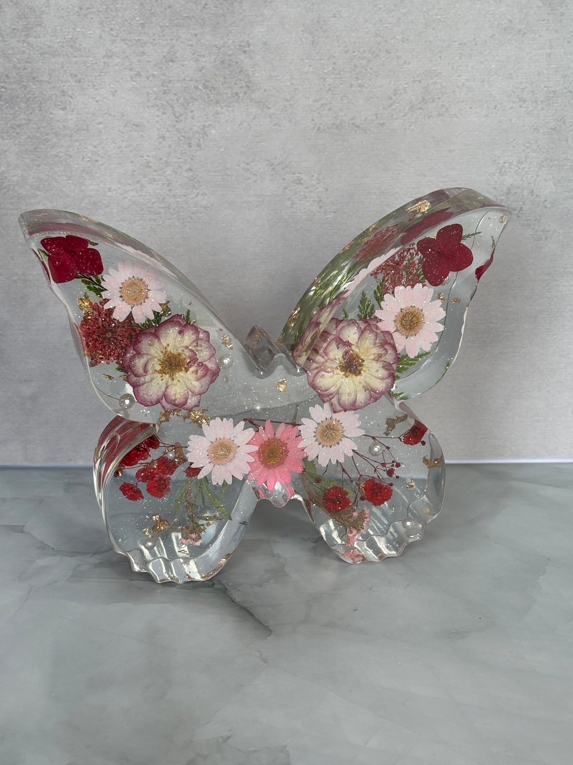 Enchanted Garden Butterfly Sculpture handcrafted botanical home décor by Stillflow Creations